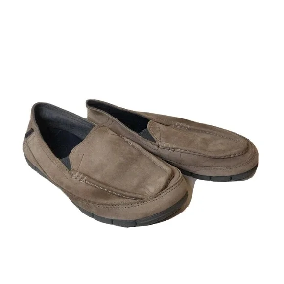 CROCS | Shoes | Crocs Mens Shoes Loafers Size 8 Gray Suede  display picture 2